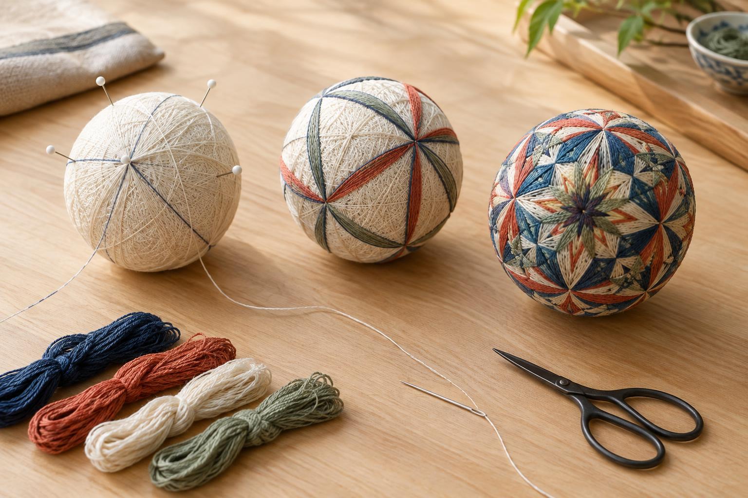 How Temari Balls Are Made: From Wrapped Core to Embroidered Pattern