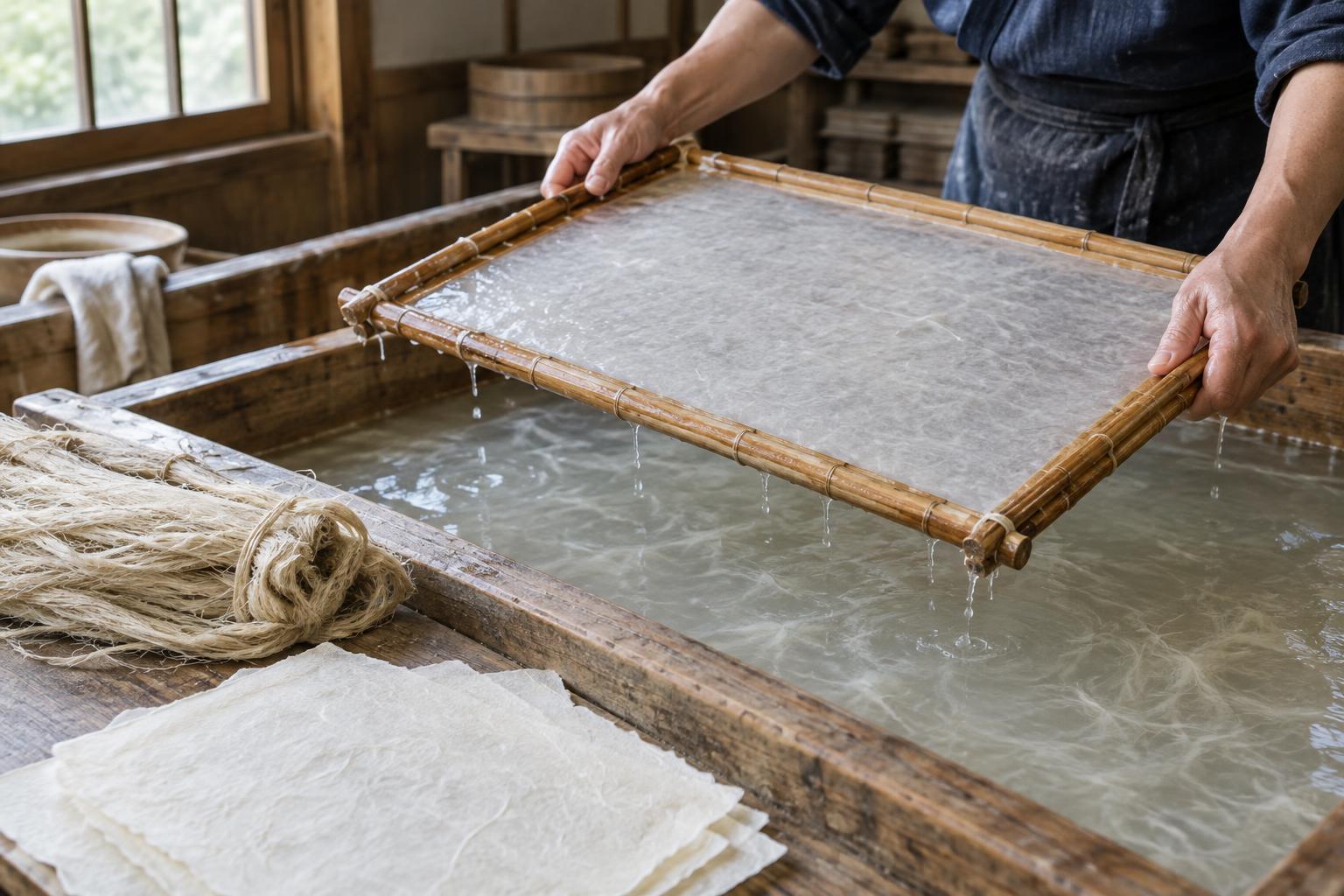 Washi Papermaking Basics: Fibers, Sheet Forming and the Character of Japanese Paper